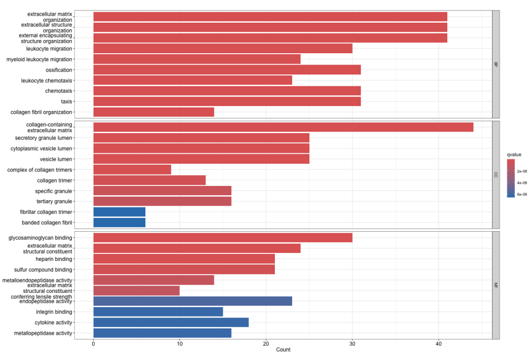 图1：GO富集分析柱状图